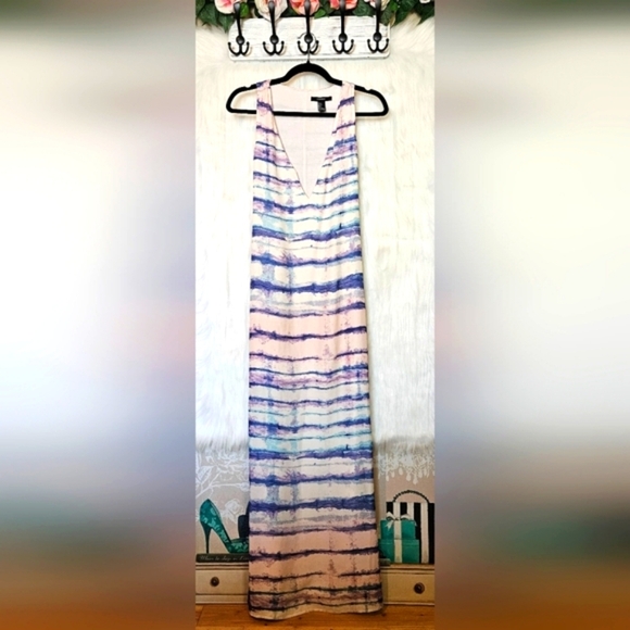 Forever 21 Spring Watercolor Striped Maxi Dress - Picture 1 of 7